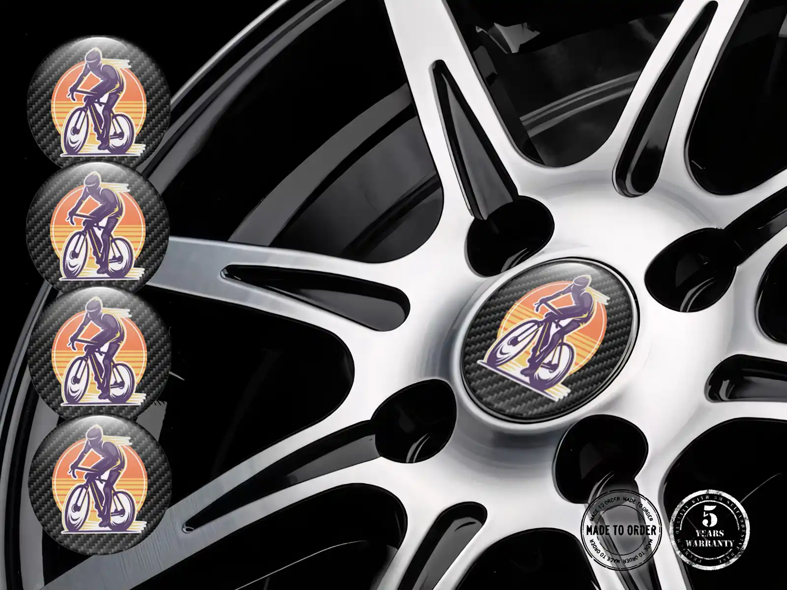 Stickers dome Custom Style Luxury Domed Rim Stickers